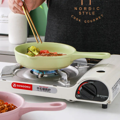 Ceramic Non-Stick Frying Pans Mini Breakfast Steak Omelette Pan Cooking Pots Kitchen Cookware Saucepan Skillet for Gas Stoves
