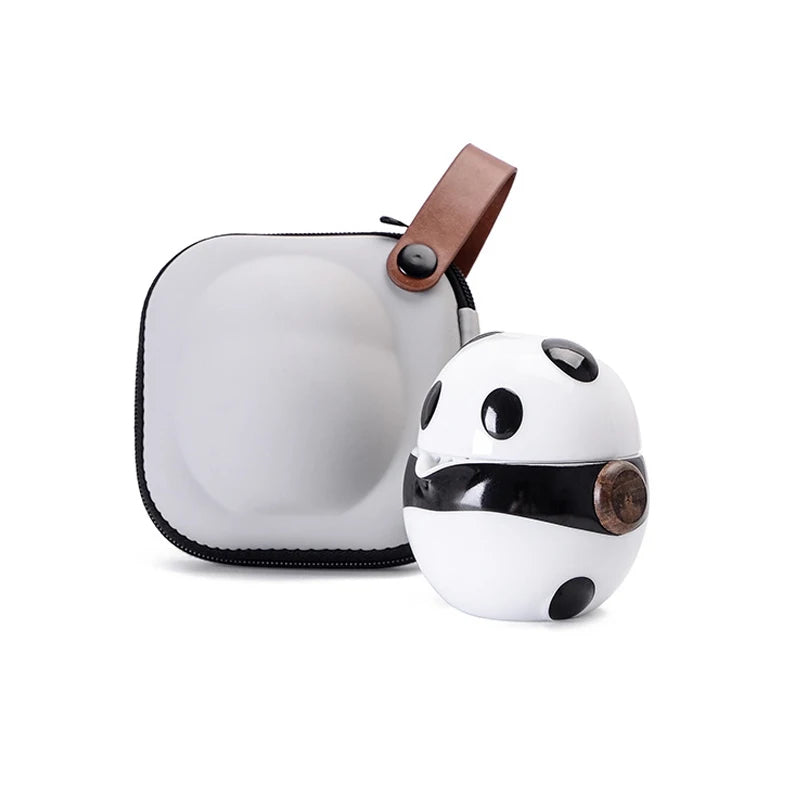 Ceramic Panda Teapots with 2 Cups A Tea Sets Portable Travel Office Chinese Tea Set  Mini Carrying Bag Filter Tea Cup Fine Gift