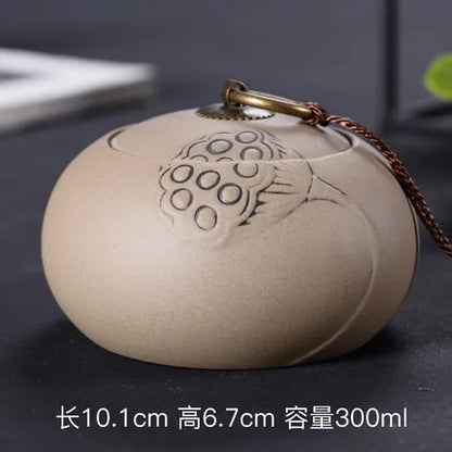 Ceramic Porcelain Tea Caddy, Chinese Style Storage Box, Portable Sealed Tea Cans, Canister for Spices Organizer, Tea Jars