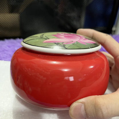 Ceramic Portable Travel Tea Caddy, Retro Household Storage Pot, Moisture-Proof, Mini Tea Caddy, Universal