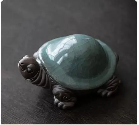 Ceramic Purple Clay Turtle Tea Strainer, Tea Filter, Pet Ornaments, Tea Set, Tea Accessories, Household