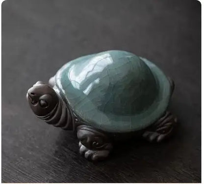Ceramic Purple Clay Turtle Tea Strainer, Tea Filter, Pet Ornaments, Tea Set, Tea Accessories, Household