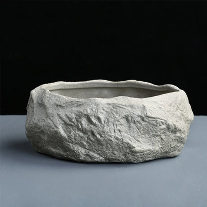 Ceramic Rock Mud Imitation Stone Tea Washing Pen Wash Tea Cups, Household Tea Set Accessories, Extra Large Basin