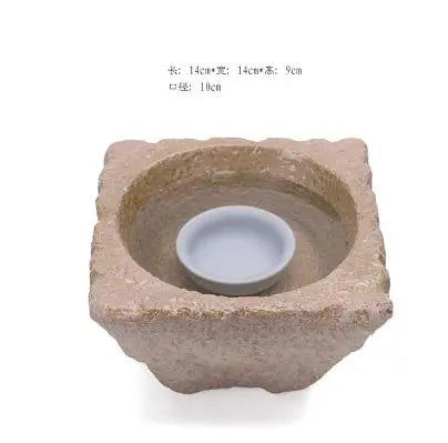 Ceramic Rock Mud Imitation Stone Tea Washing Pen Wash Tea Cups, Household Tea Set Accessories, Extra Large Basin