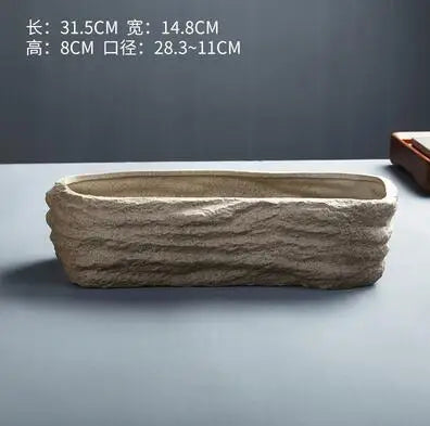 Ceramic Rock Mud Imitation Stone Tea Washing Pen Wash Tea Cups, Household Tea Set Accessories, Extra Large Basin