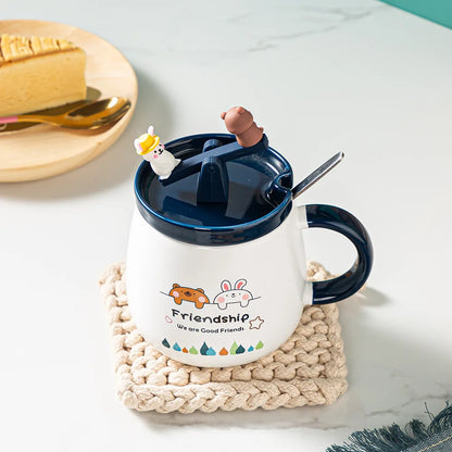 Ceramic Seesaw Cute Cartoon Mug Coffee Cups and Mugs Mug for Tea Cup Funny Drinkware Kitchen Dining Bar Home Garden