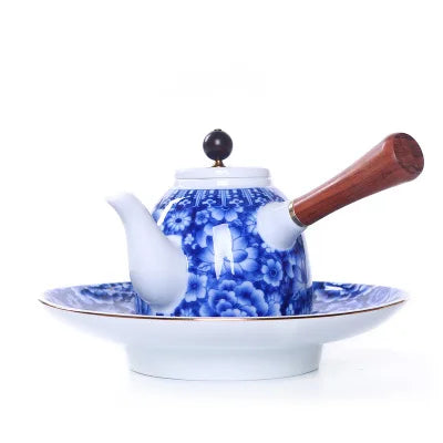 Ceramic Side Handle Teapot Small Single Pot Kung Fu Jin Jun Mei Green Tea Set Jingdezhen Flower Jade Porcelain Teaware