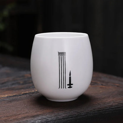 Ceramic Single Cup Coffeeware Teaware Kung Fu Tea Accessories Cups Kitchen Dining Bar Home Garden