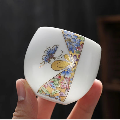 Ceramic Single Cup Coffeeware Teaware Kung Fu Tea Accessories Cups Kitchen Dining Bar Home Garden