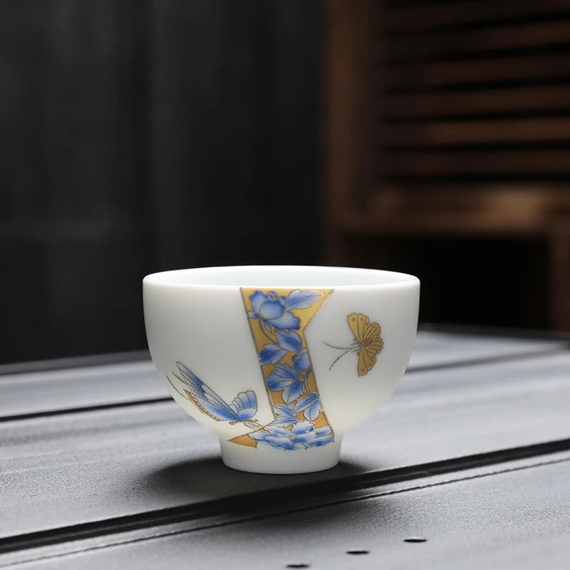 Ceramic Single Cup Coffeeware Teaware Kung Fu Tea Accessories Cups Kitchen Dining Bar Home Garden