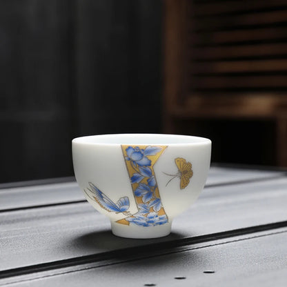 Ceramic Single Cup Coffeeware Teaware Kung Fu Tea Accessories Cups Kitchen Dining Bar Home Garden