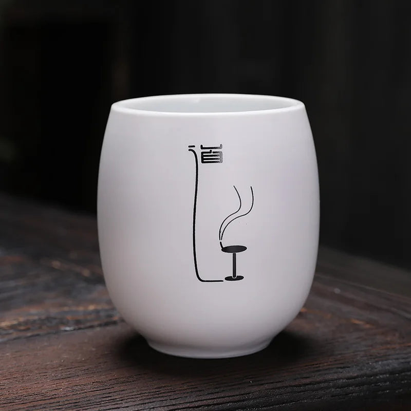 Ceramic Single Cup Coffeeware Teaware Kung Fu Tea Accessories Cups Kitchen Dining Bar Home Garden