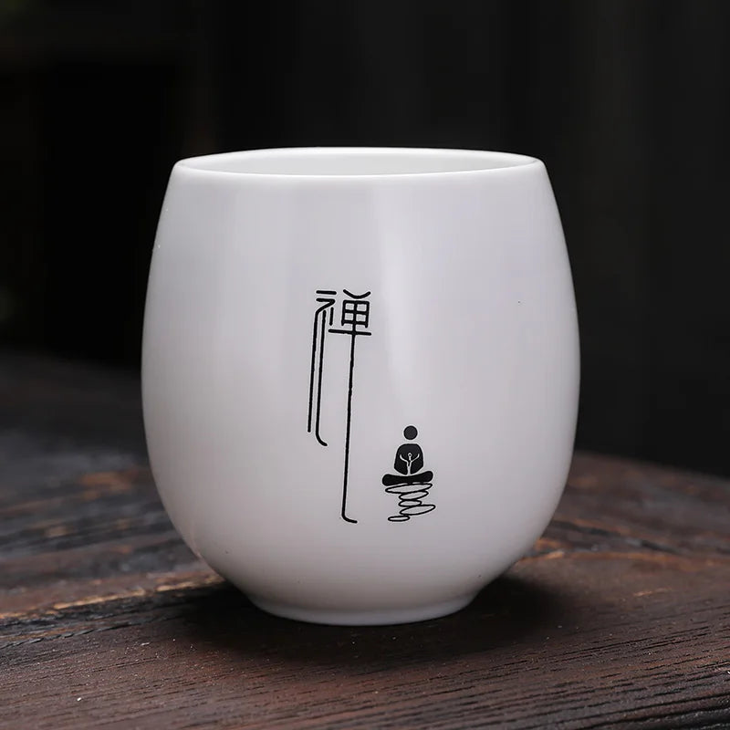 Ceramic Single Cup Coffeeware Teaware Kung Fu Tea Accessories Cups Kitchen Dining Bar Home Garden