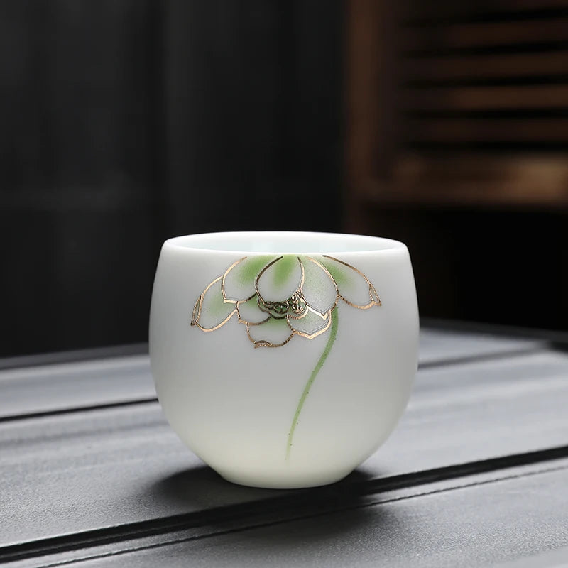 Ceramic Single Cup Coffeeware Teaware Kung Fu Tea Accessories Cups Kitchen Dining Bar Home Garden
