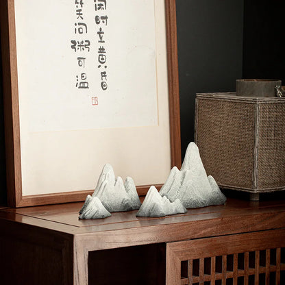 Ceramic Snow Mountain Ornament Creative Figurines Home Decoration Accessories Landscape Statue Crafts