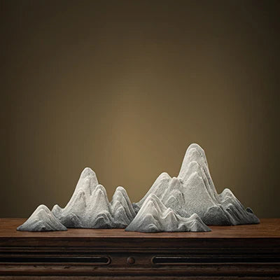 Ceramic Snow Mountain Ornament Creative Figurines Home Decoration Accessories Landscape Statue Crafts
