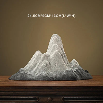 Ceramic Snow Mountain Ornament Creative Figurines Home Decoration Accessories Landscape Statue Crafts