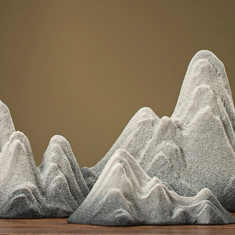 Ceramic Snow Mountain Ornament Creative Figurines Home Decoration Accessories Landscape Statue Crafts
