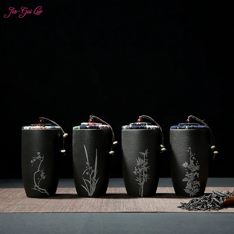Ceramic Tea Caddies, Tea Box, Dried Fruit Storage Cans, Sealed Bottle, Tea Accessories, Pu'er Tieguanyin Gift