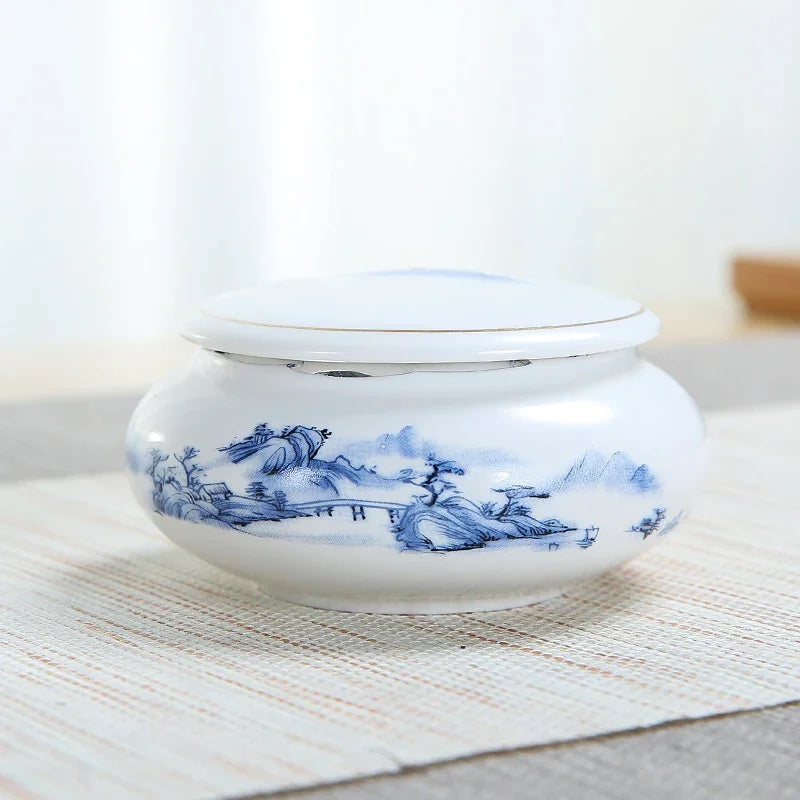 Ceramic Tea Caddies Tea Storage, Travel  Ceramic Canister, Japanese Jar Storage, D146