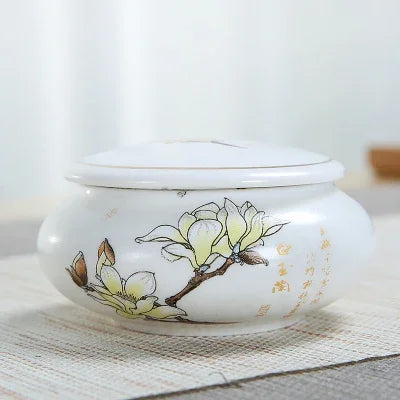 Ceramic Tea Caddies Tea Storage, Travel  Ceramic Canister, Japanese Jar Storage, D146
