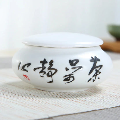 Ceramic Tea Caddies Tea Storage, Travel  Ceramic Canister, Japanese Jar Storage, D146