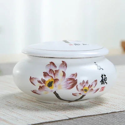 Ceramic Tea Caddies Tea Storage, Travel  Ceramic Canister, Japanese Jar Storage, D146