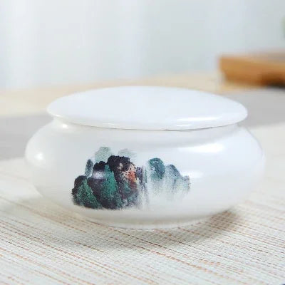 Ceramic Tea Caddies Tea Storage, Travel  Ceramic Canister, Japanese Jar Storage, D146