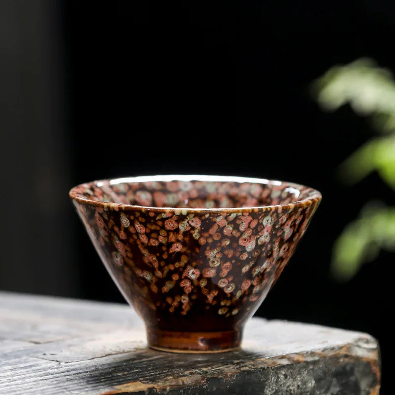Ceramic Tea Cup Porcelain Teacups Teaware Kung Fu Tea Set Cup Household Kiln Change Glaze Pottery Tea Cup Set of 6