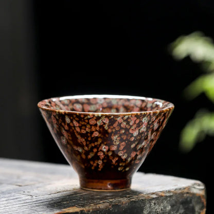 Ceramic Tea Cup Porcelain Teacups Teaware Kung Fu Tea Set Cup Household Kiln Change Glaze Pottery Tea Cup Set of 6
