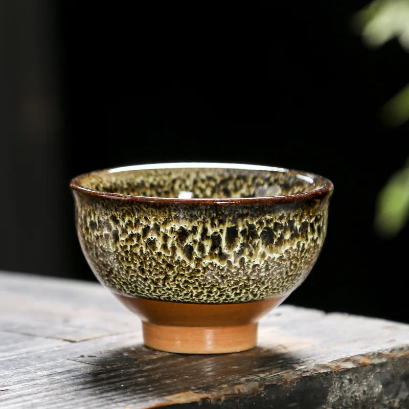 Ceramic Tea Cup Porcelain Teacups Teaware Kung Fu Tea Set Cup Household Kiln Change Glaze Pottery Tea Cup Set of 6
