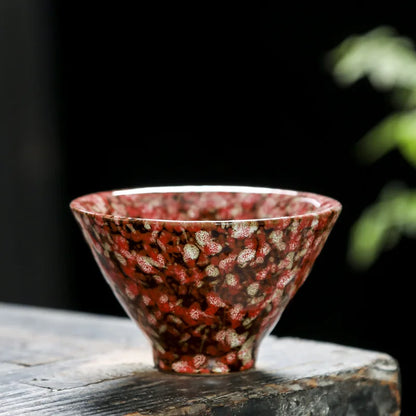 Ceramic Tea Cup Porcelain Teacups Teaware Kung Fu Tea Set Cup Household Kiln Change Glaze Pottery Tea Cup Set of 6