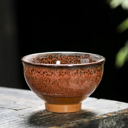 Ceramic Tea Cup Porcelain Teacups Teaware Kung Fu Tea Set Cup Household Kiln Change Glaze Pottery Tea Cup Set of 6