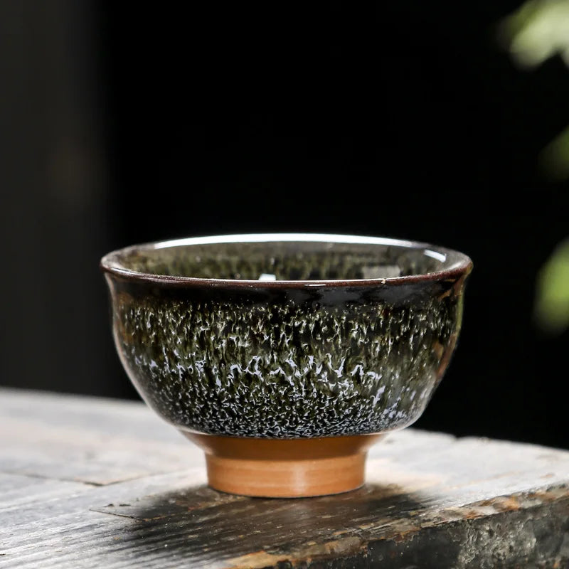 Ceramic Tea Cup Porcelain Teacups Teaware Kung Fu Tea Set Cup Household Kiln Change Glaze Pottery Tea Cup Set of 6