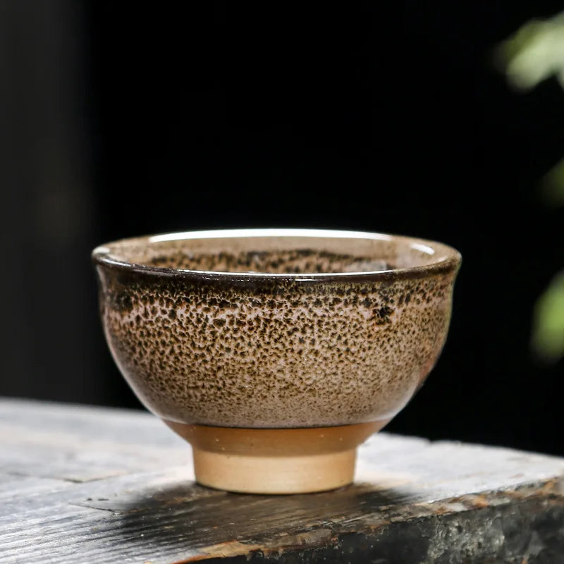 Ceramic Tea Cup Porcelain Teacups Teaware Kung Fu Tea Set Cup Household Kiln Change Glaze Pottery Tea Cup Set of 6