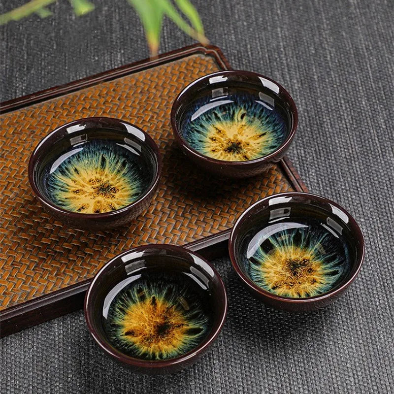 Ceramic Tea Set Chinese Kung Fu Tea Production Accessories One Pot of Four Cups of Best Tea Enthusiasts Holiday Gifts