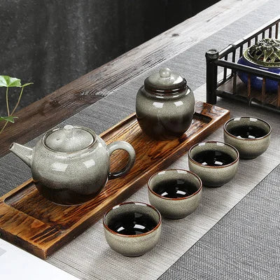 Ceramic Tea Set Home Simple Teapot Tea Can Teacups Fair Cup Kung Fu Black Tea Da Hong Pao Teaware Free Shipping