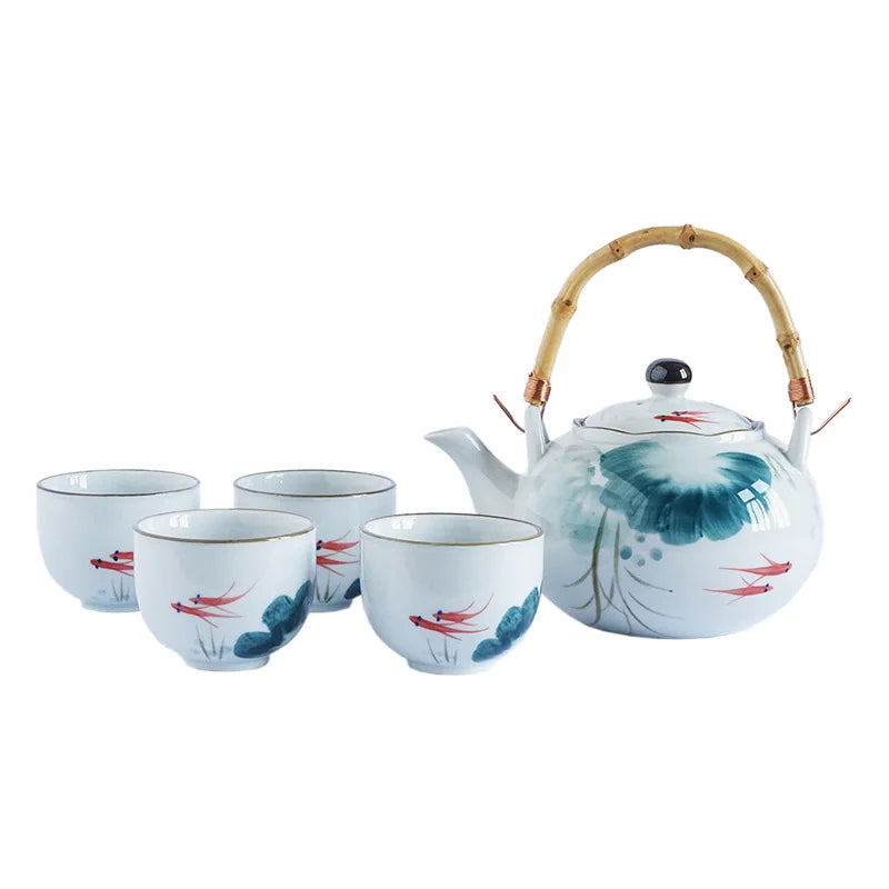Ceramic Tea Set Japanese Style Tea Pot  Gift Box Set Teapot Tea Cups Gift Tea Pot with Cup  Kung Fu TeaSet Creative