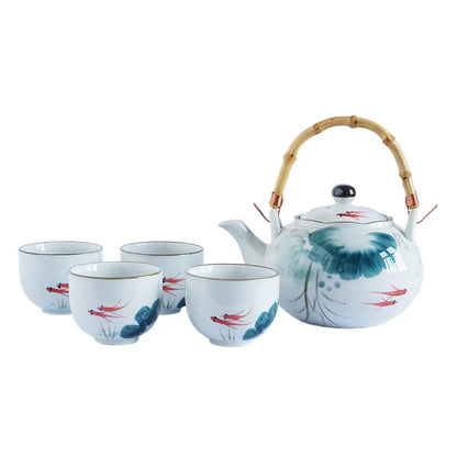 Ceramic Tea Set Japanese Style Tea Pot  Gift Box Set Teapot Tea Cups Gift Tea Pot with Cup  Kung Fu TeaSet Creative