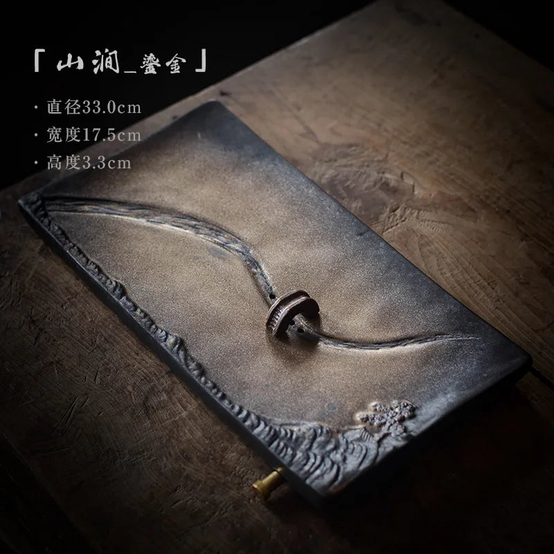 Ceramic Tea Tray Family Small Dry Tea Set Kitchen Restaurant Bar Garden Trays Teaware Dining Home