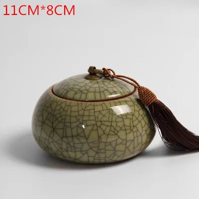 Ceramic Tea caddies, Dried Fruit Storage Cans, Sealed Bottle, Tea Accessories, Pu'er Tieguanyin Gift Box, D034