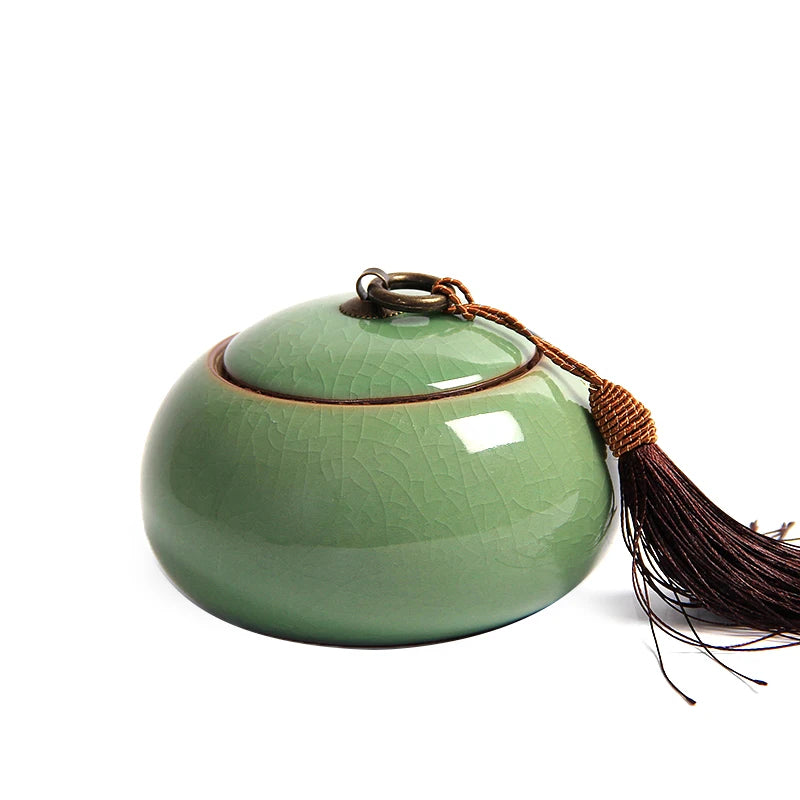 Ceramic Tea caddies, Dried Fruit Storage Cans, Sealed Bottle, Tea Accessories, Pu'er Tieguanyin Gift Box, D034