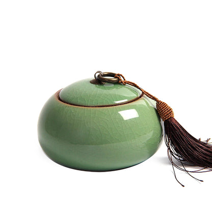 Ceramic Tea caddies, Dried Fruit Storage Cans, Sealed Bottle, Tea Accessories, Pu'er Tieguanyin Gift Box, D034