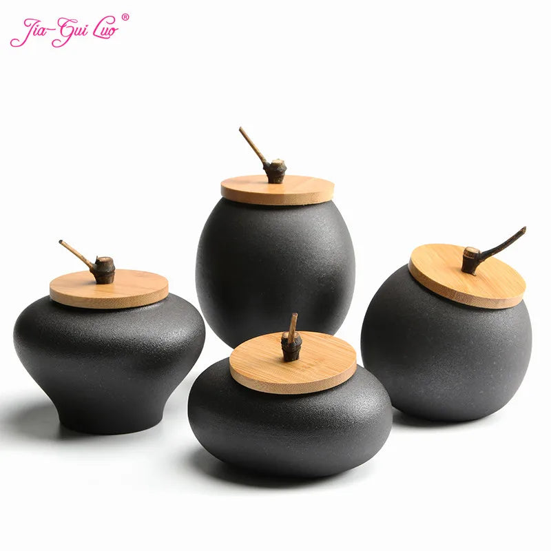 Ceramic Tea caddies Tea Box  Dried Fruit Storage Tank  Sealed Bottle  Tea Accessories  Home Sealed Cans  Storage Gifts