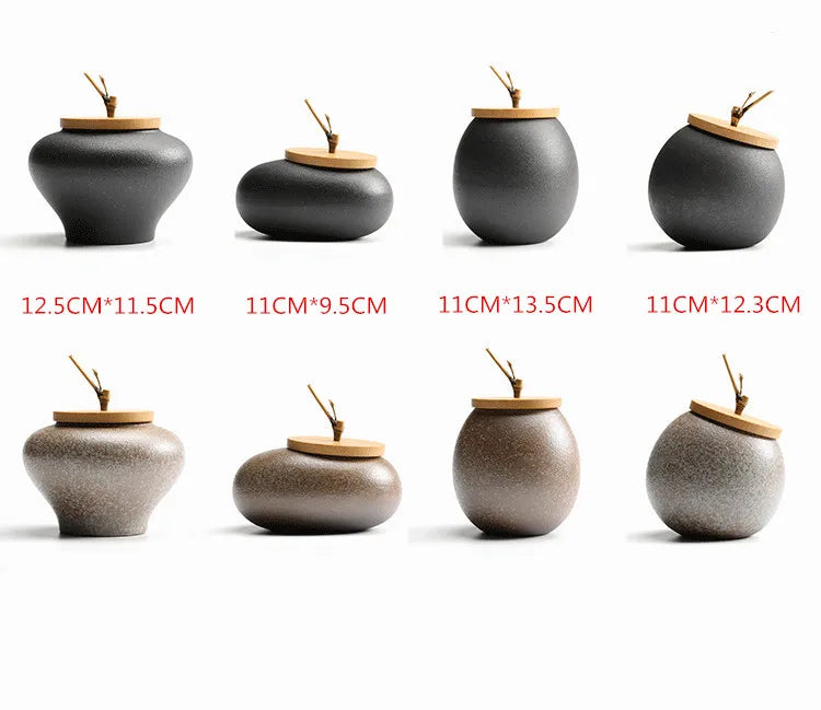 Ceramic Tea caddies Tea Box  Dried Fruit Storage Tank  Sealed Bottle  Tea Accessories  Home Sealed Cans  Storage Gifts