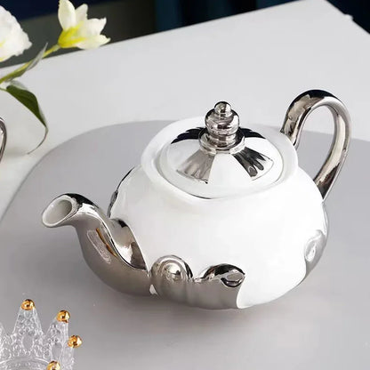 Ceramic Teapot 1000ml Large Capacity Brewing Teapot With Filter Hole European Style Coffee Pot Home Restaurant Ceramic Tea Set
