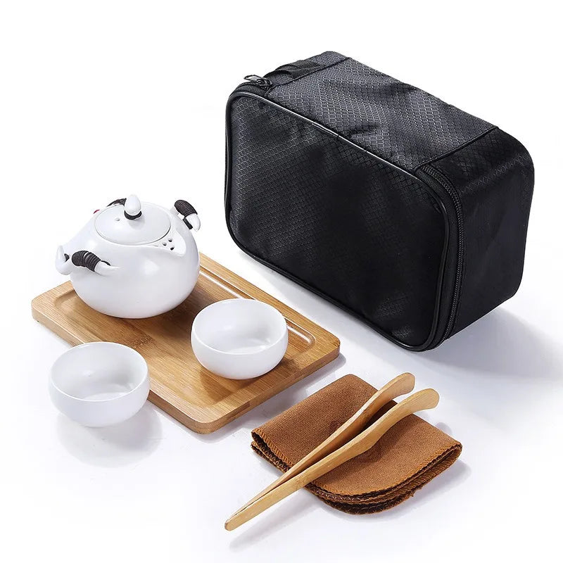 Ceramic Teapot Kettle Gaiwan Chinese Travel Ceramic Tea Cup for Puer Chinese Tea Pot Portable Tea Set Drinkware Free Shipping