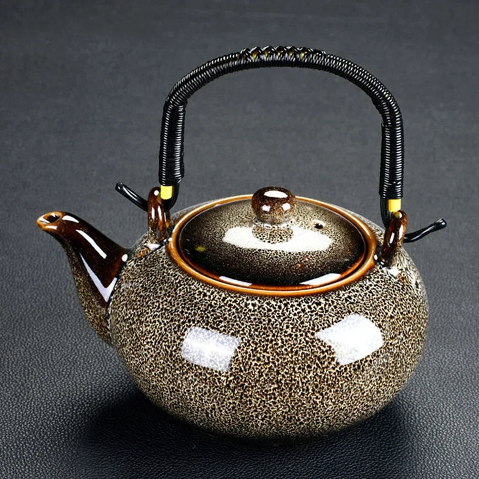 Ceramic Teapot Large 700ML Home Handle Pot Tea Room Accessories Tea Pot Cold Kettle Vintage Celadon Tea Set