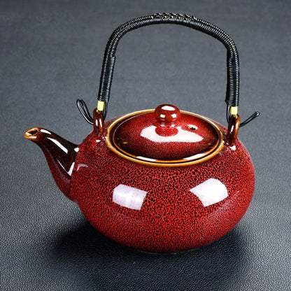 Ceramic Teapot Large 700ML Home Handle Pot Tea Room Accessories Tea Pot Cold Kettle Vintage Celadon Tea Set