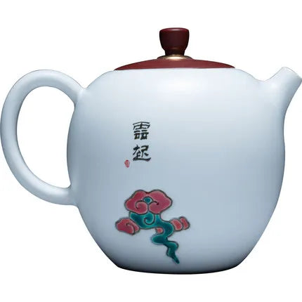 Ceramic Teapot Maker White Porcelain Xishi Pot Household Flower Tea Single Pot Chinese Kung Fu Black Tea Da Hong Pao Teaware